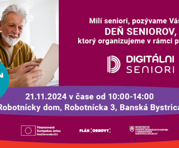 Deň seniorov - pozvánka MIRRI.